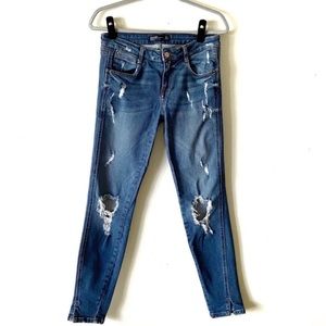 Zara TRF Distressed SKINNY Jeans Size 6